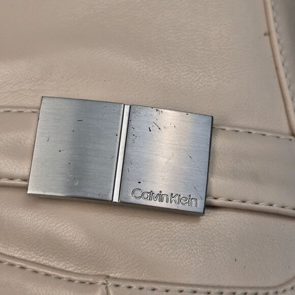 Calvin Klein Jeora Faux Leather Tall High Heel Dress Boots Light Natural 8M NWB - Picture 9 of 11